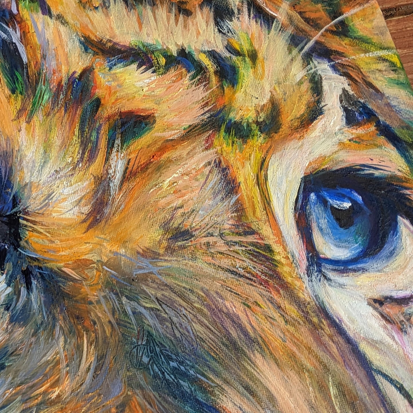 Wildlife-inspired fine art oil painting by Ivy Bath – big cat close-up
