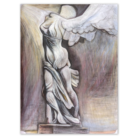 "Echoes of the Fragmented Divine" - Original Charcol & Pastel