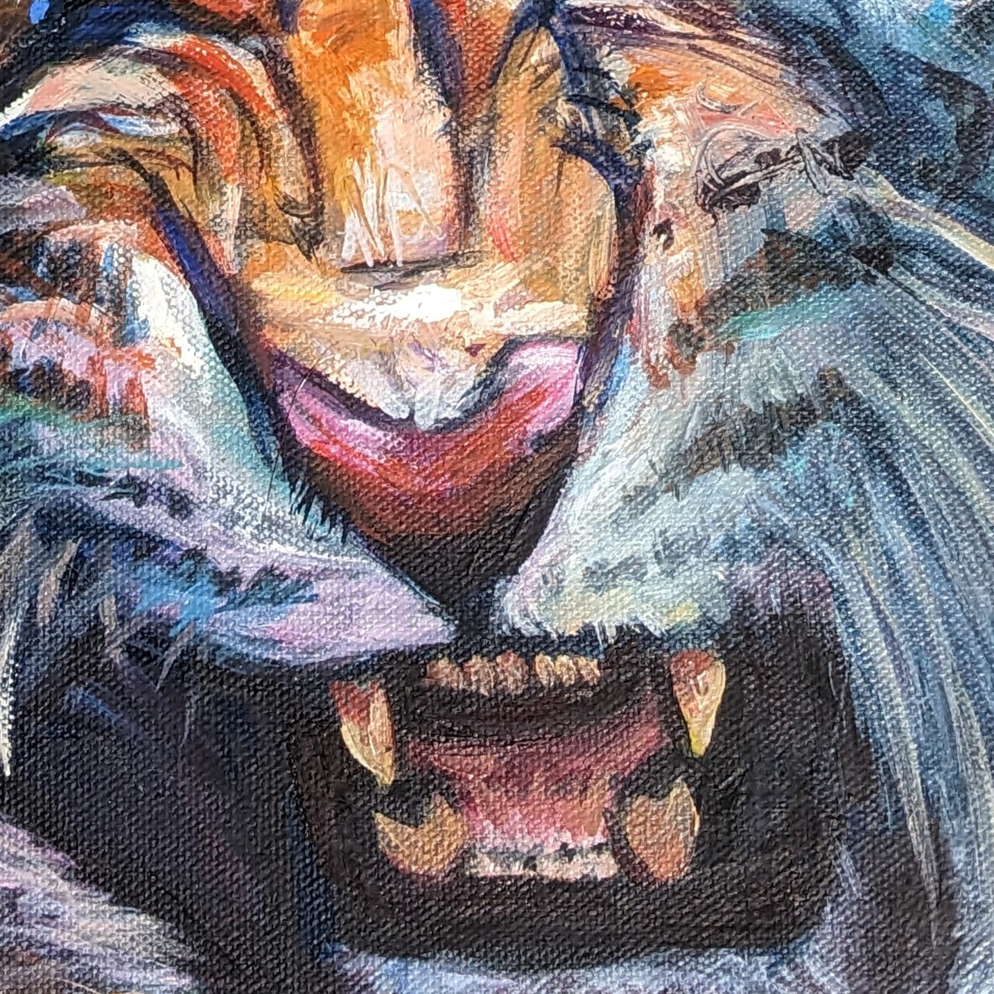"Inferno Gaze" - Original Oil Painting