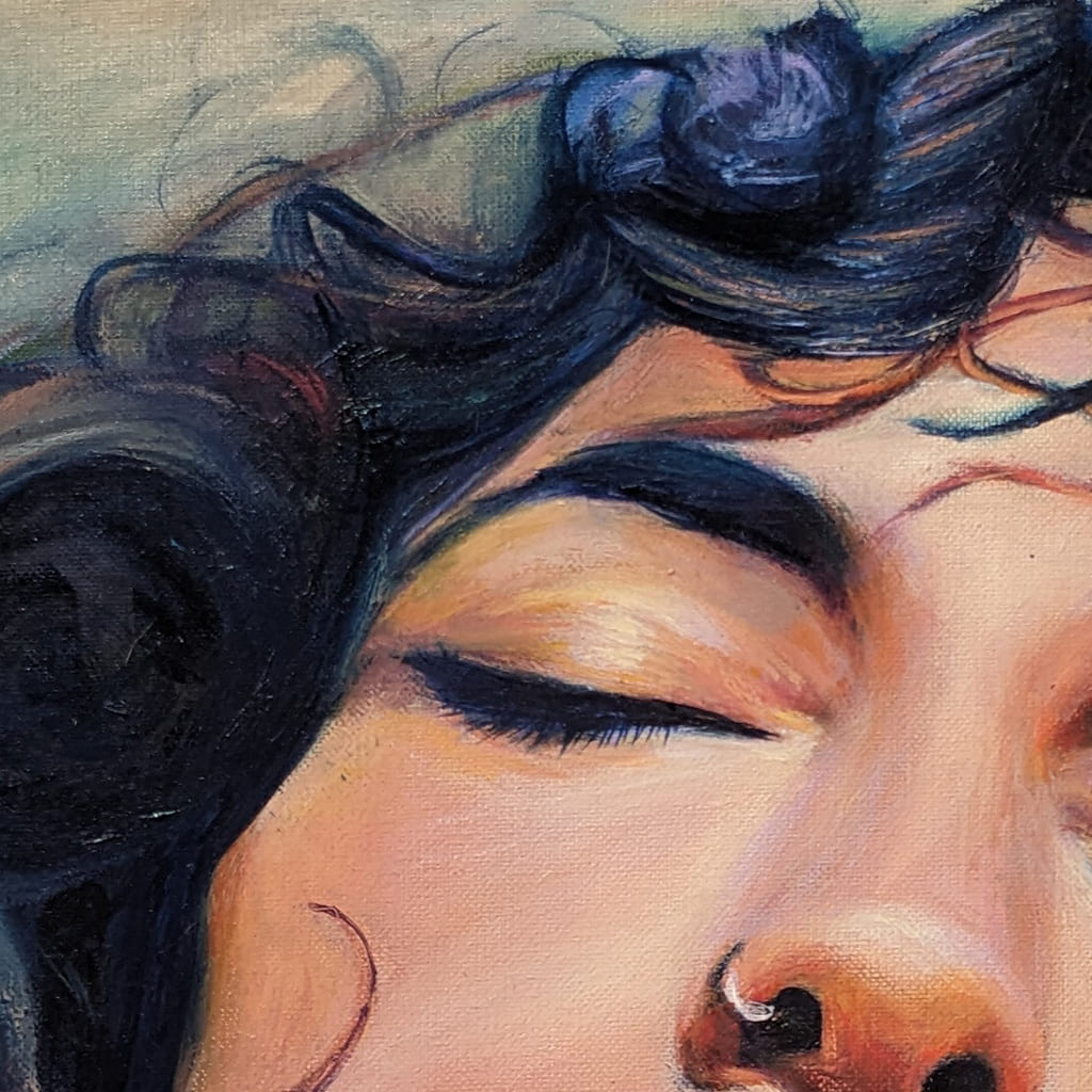 "The Pause Between Breaths" - Original Oil Painting