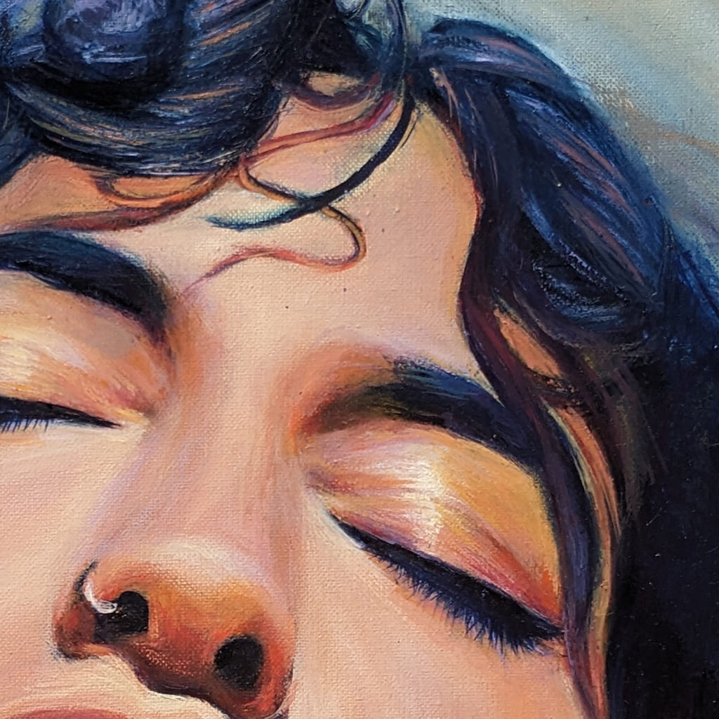 "The Pause Between Breaths" - Original Oil Painting