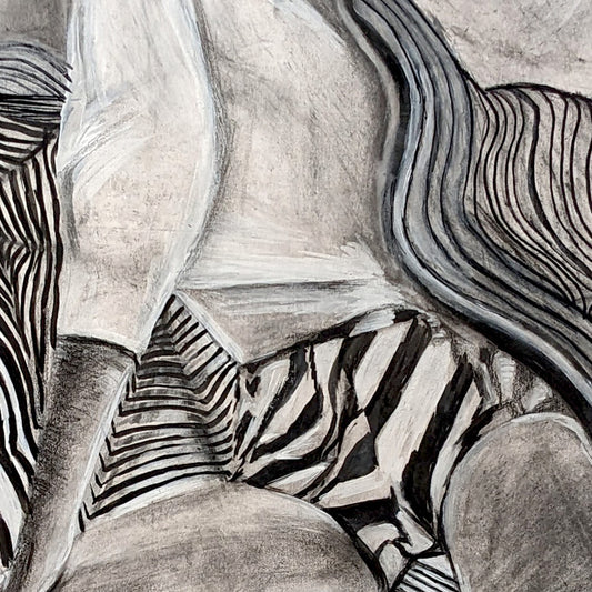 "Held in Pattern" - Original Charcoal & Graphite