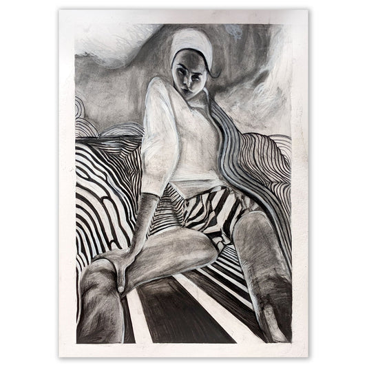 "Held in Pattern" - Original Charcoal & Graphite