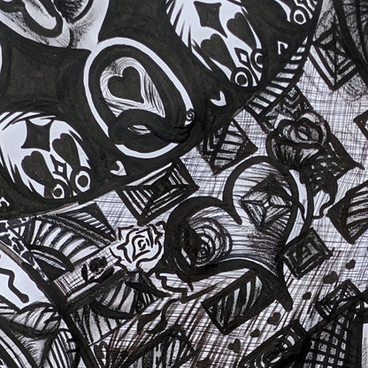 "Through the Labyrinth of Wonder" – Mixed Media Drawing