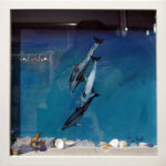 Dolphins Shadow Box Original Painting