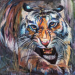 "Inferno Gaze" - Original Oil Painting