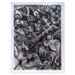 "Through the Labyrinth of Wonder" - Mixed Media Drawing