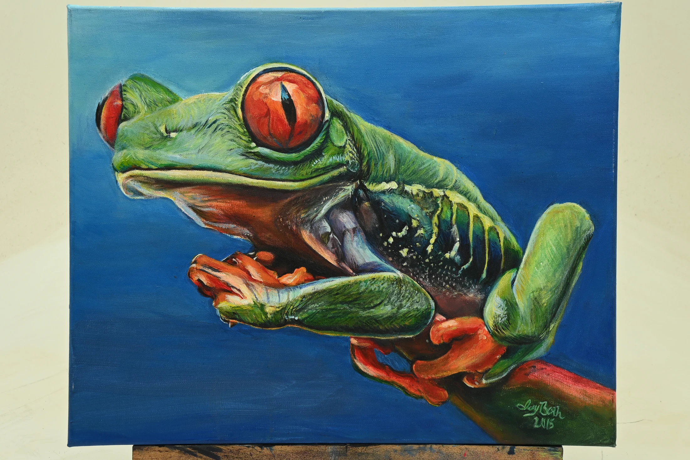 Full view of Prismatic Leap displayed on an easel